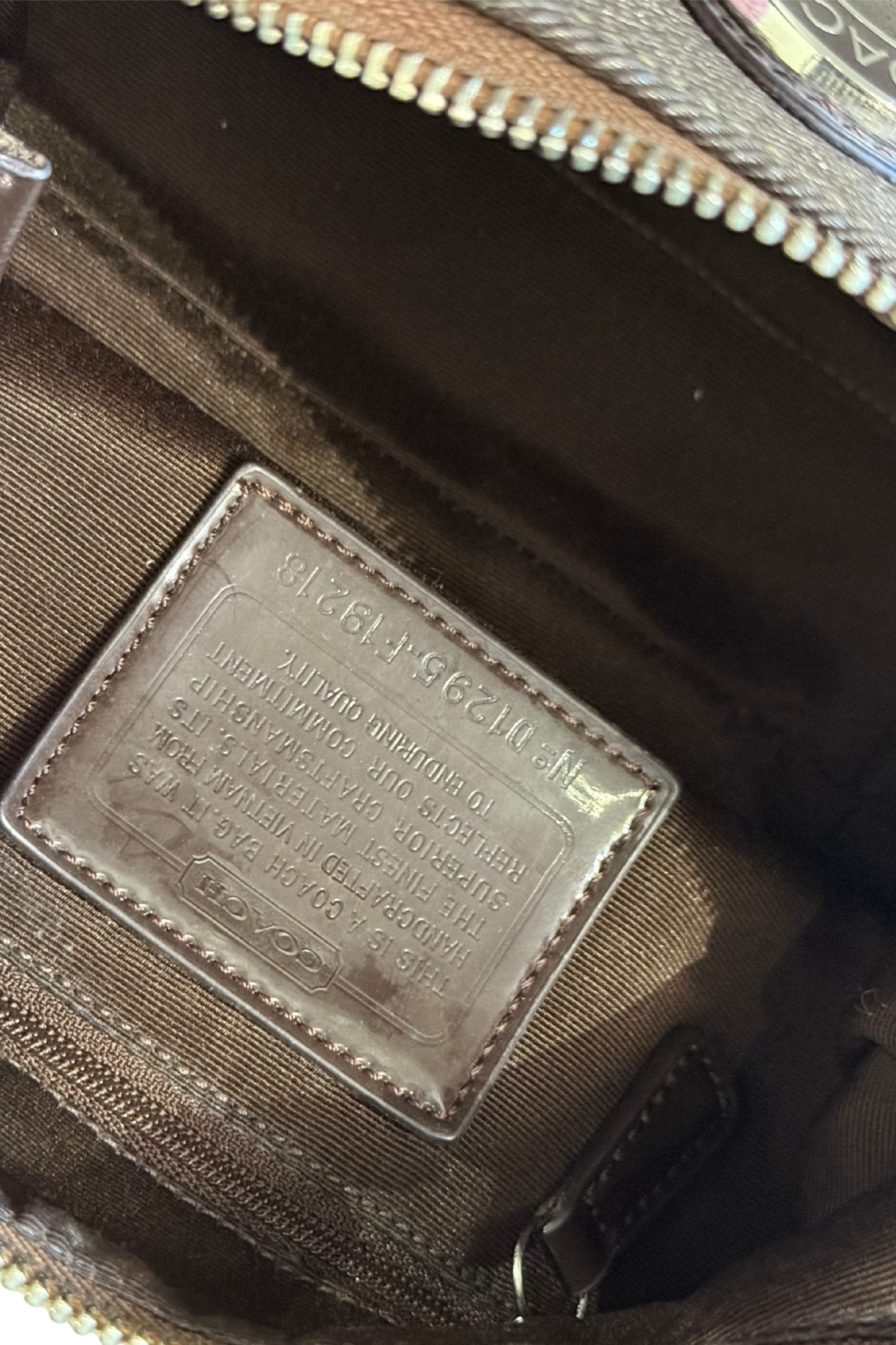 Coach Signature Stripe Shoulder Bag