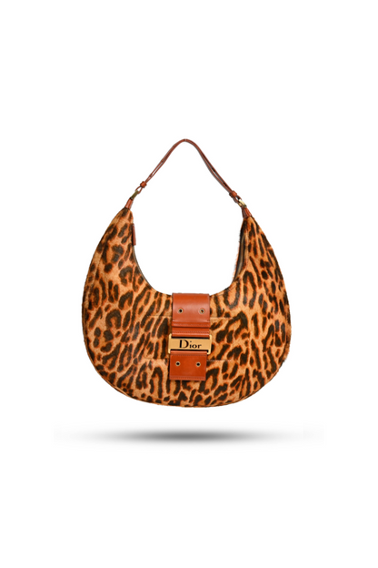 Dior Pony Hair Leopard Print Street Chic Hobo