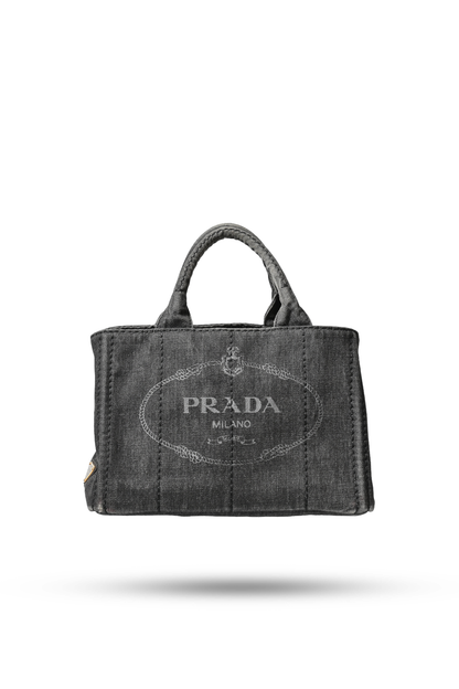(PRE-ORDER) Prada Canapa Washed Black Tote