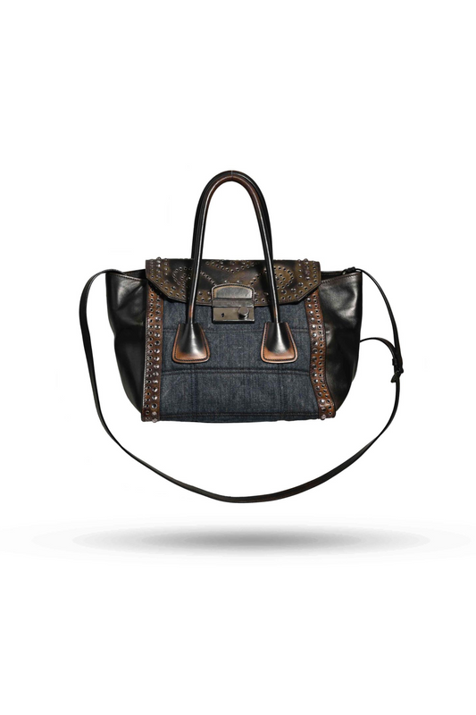 Prada Crystal Studded Vitello