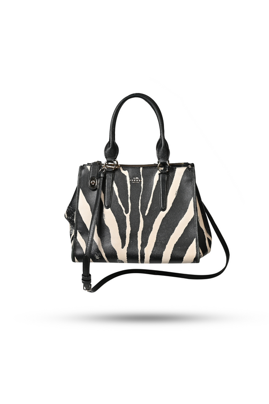 Coach Zebra Print Shoulder Bag