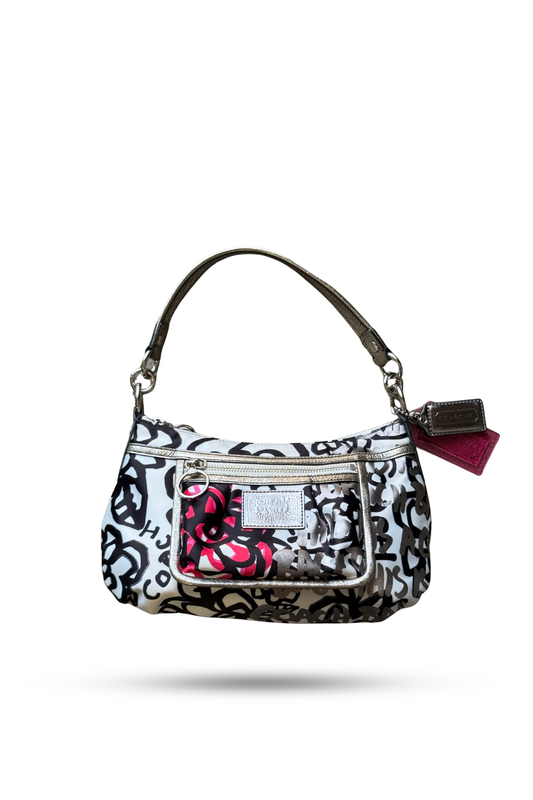 Coach Mini Poppy Groovy Floral Graffiti 2Way Bag