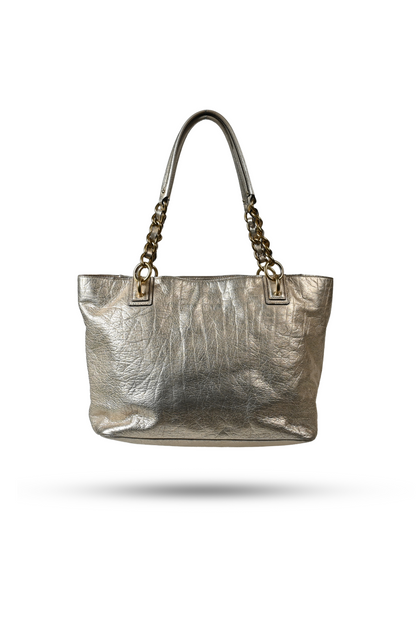 Coach Metallic Leather Tote Bag