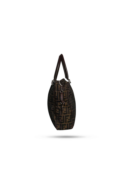 Fendi Zucca Canvas Leather Business Bag 2010