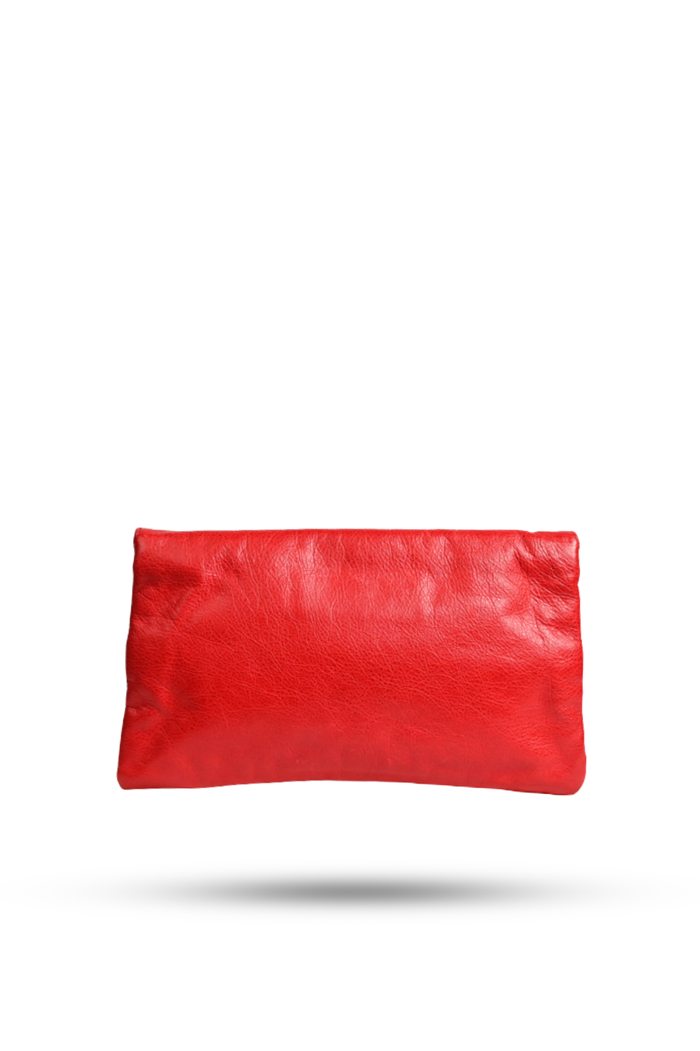 Balenciaga Red Leather Giant Envelope Clutch
