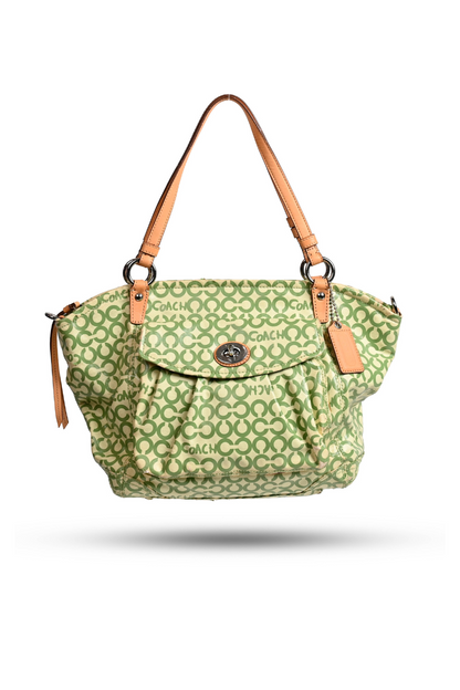 Coach Scout Green Hobo Leather Handbag