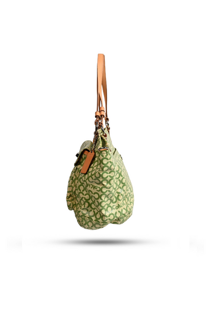 Coach Scout Green Hobo Leather Handbag