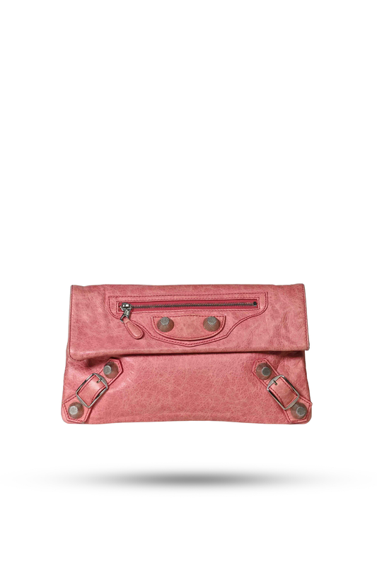 Balenciaga Pink Envelope Clutch