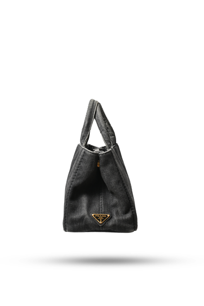 (PRE-ORDER) Prada Canapa Washed Black Tote