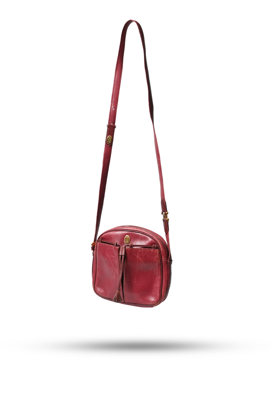 Cartier Burgundy Leather Must De Cartier Crossbody Bag
