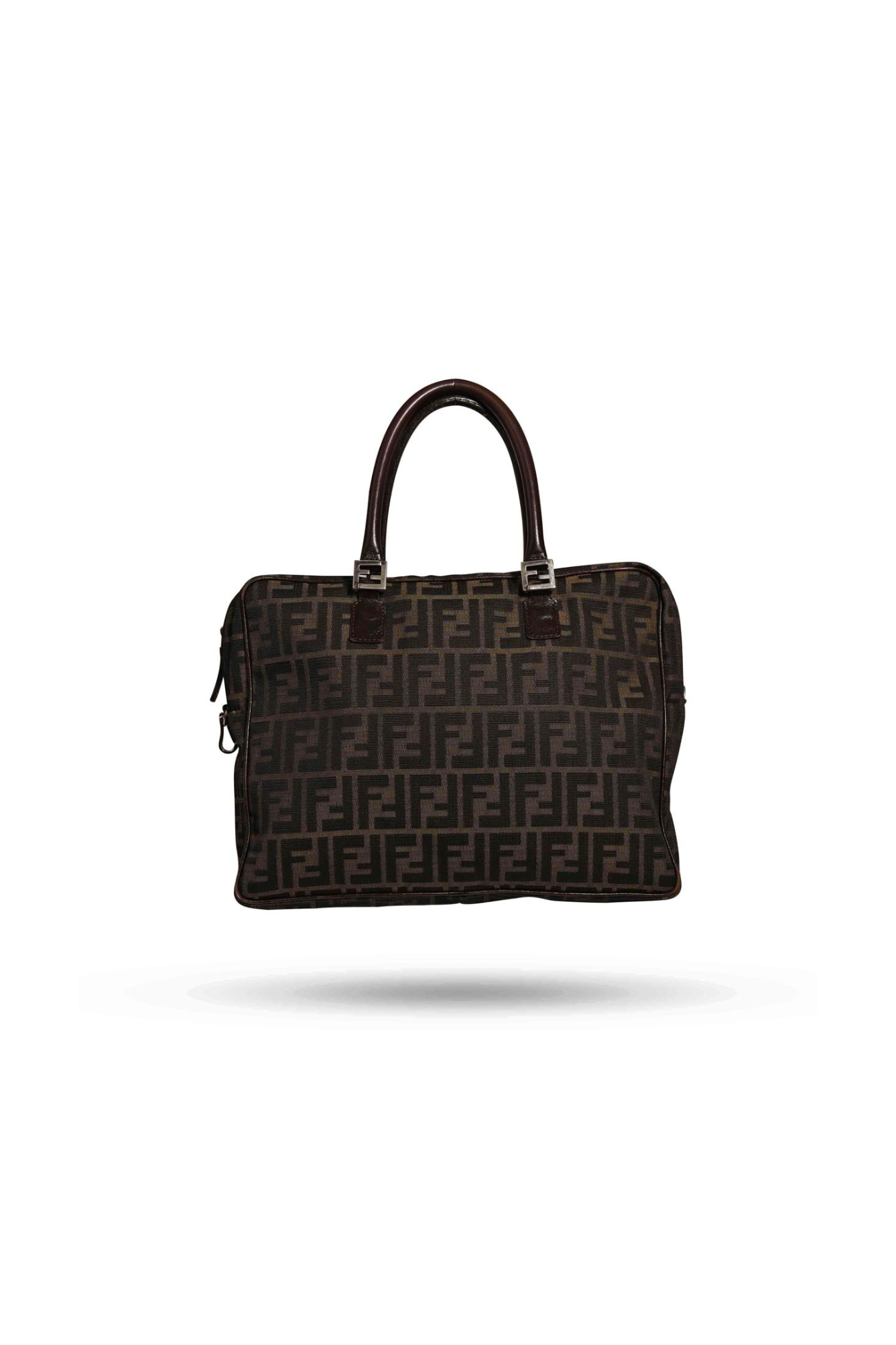 Fendi Zucca Canvas Leather Business Bag 2010