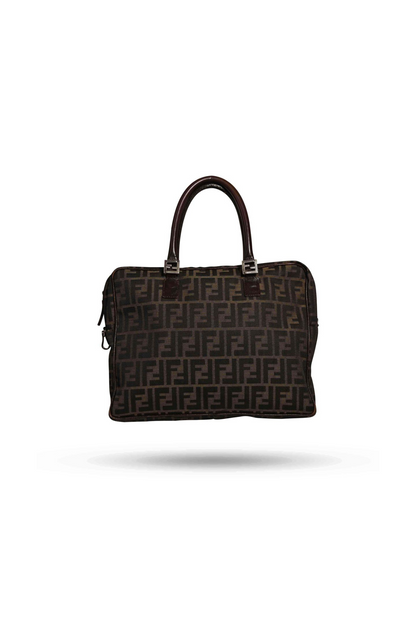 Fendi Zucca Canvas Leather Business Bag 2010
