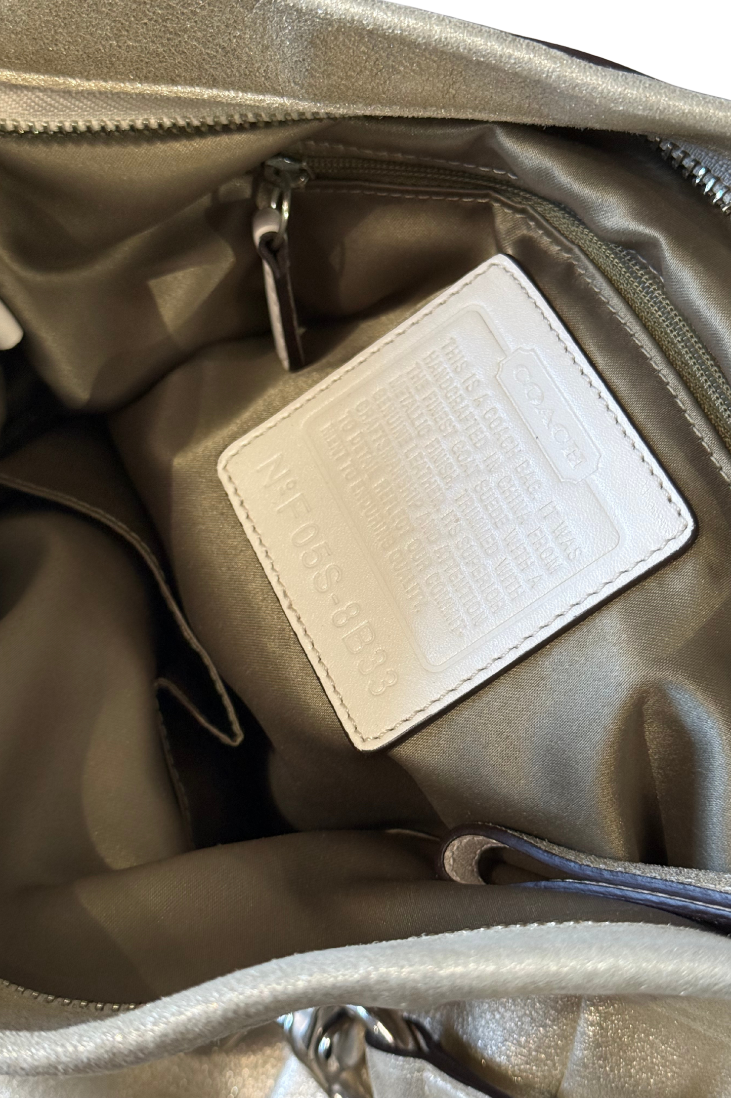 Coach Soft Metallic Hobo Bag