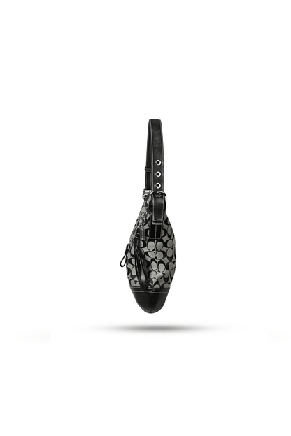 Coach Signature Black Canvas Leather Bag