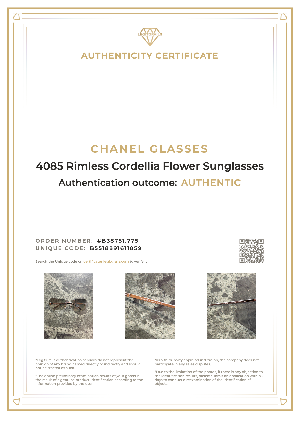 Chanel 4085 Rimless Camellia Flower Sunglasses