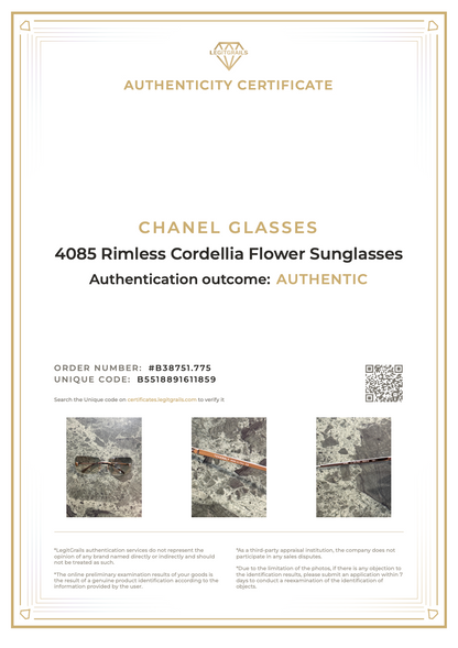 Chanel 4085 Rimless Camellia Flower Sunglasses