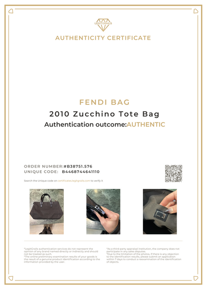 Fendi 2010 Zucchino Tote Bag