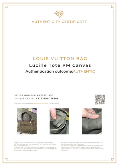 Louis Vuitton Lucille Tote PM Canvas