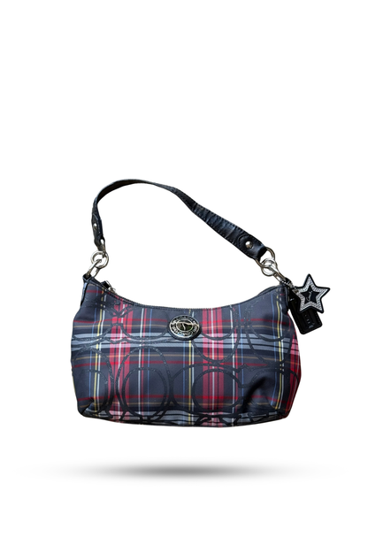 Coach Mini Poppy Tartan 2Way Bag