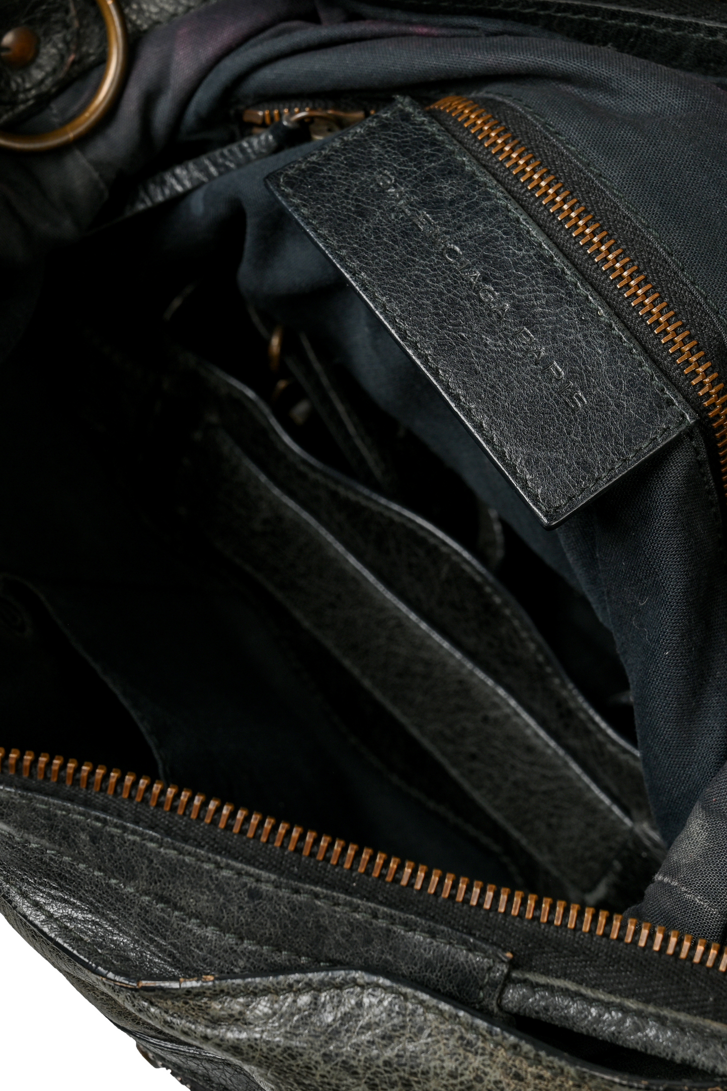 Balenciaga Black City Leather Handbag Gunmetal Hardware