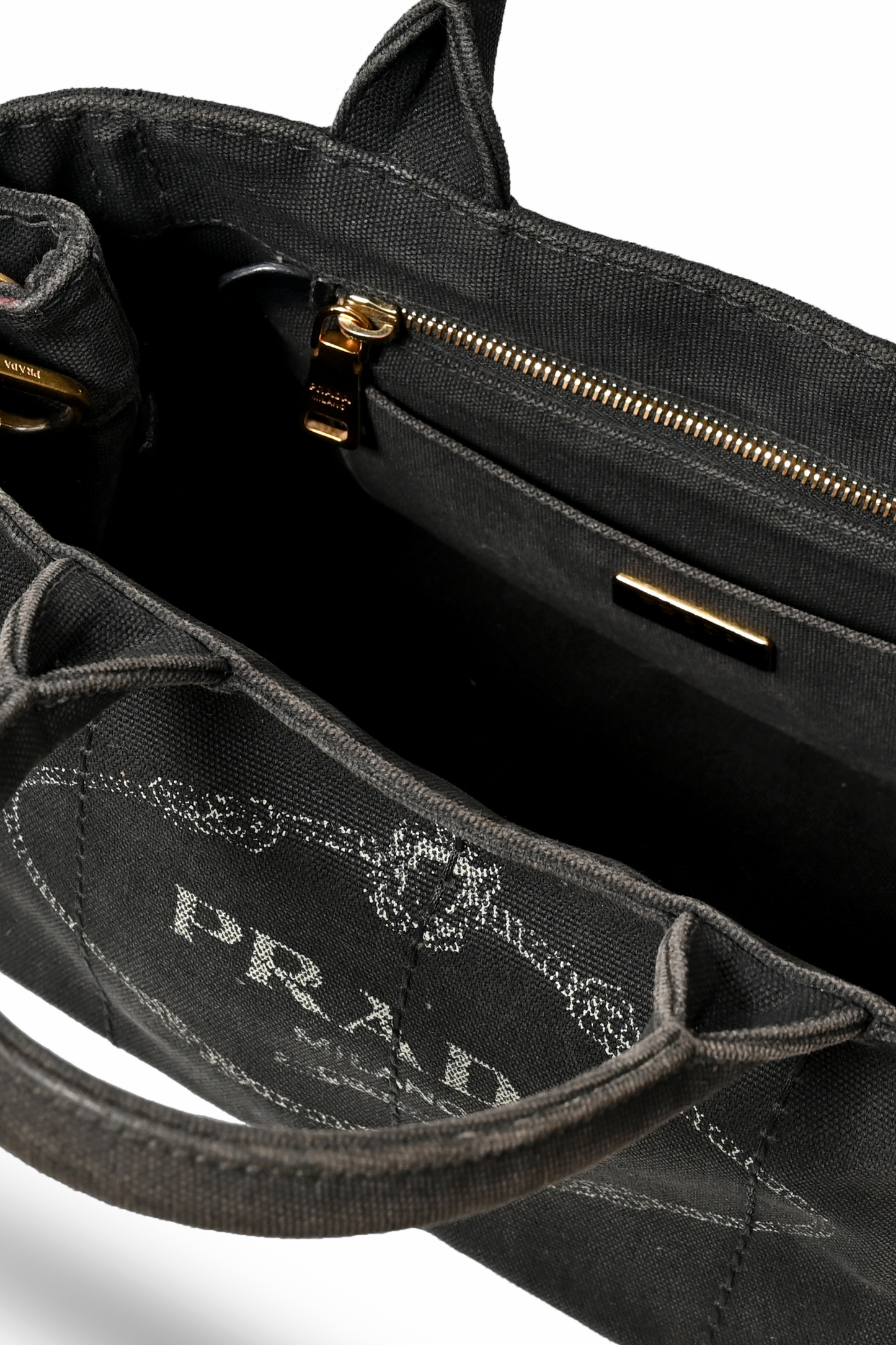 (PRE-ORDER) Prada Canapa Washed Black Tote