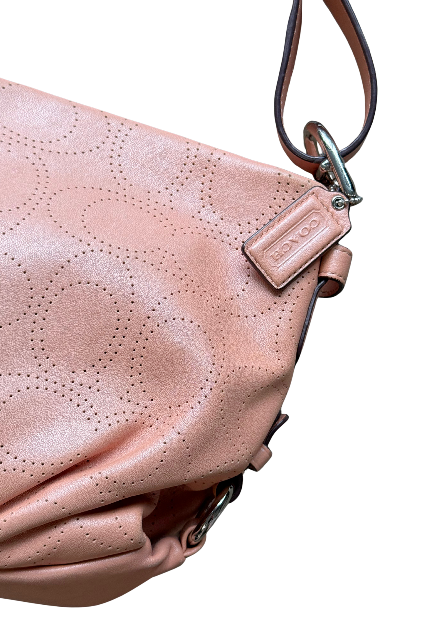 Coach Perforated Signature Leather Bag