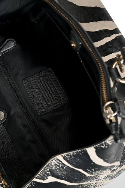 Coach Zebra Print Shoulder Bag