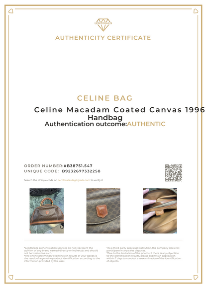 Celine Macadame Coated Bowling Bag