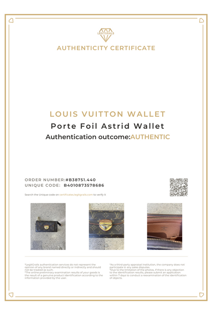 Louis Vuitton Porte Foil Astrid Wallet