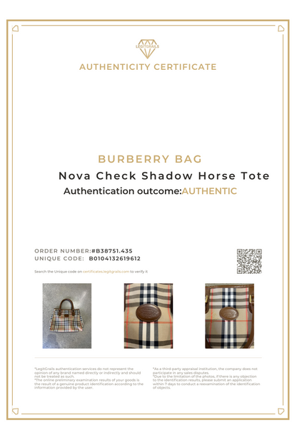 Burberry Nova Check Shadow Horse Tote