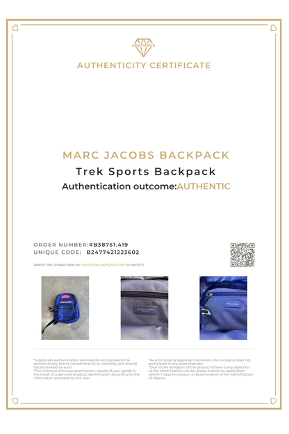 Marc Jacobs Trek Sports Backpack