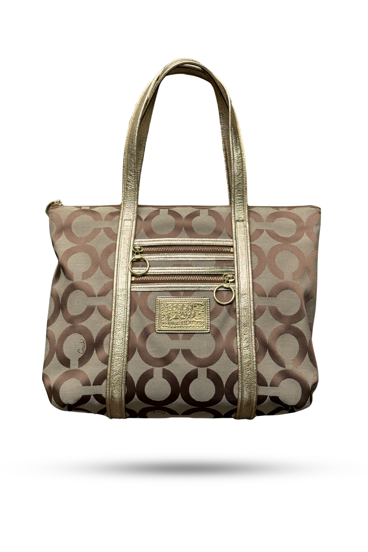 Coach Poppy Op Art Glam Tote