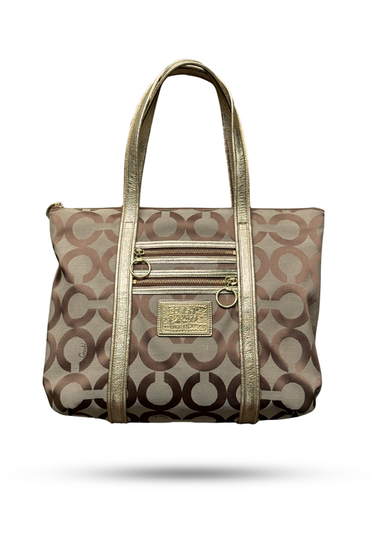 Coach Poppy Op Art Glam Tote