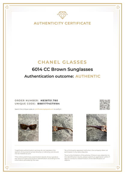 Chanel 6014 CC Brown Sunglasses