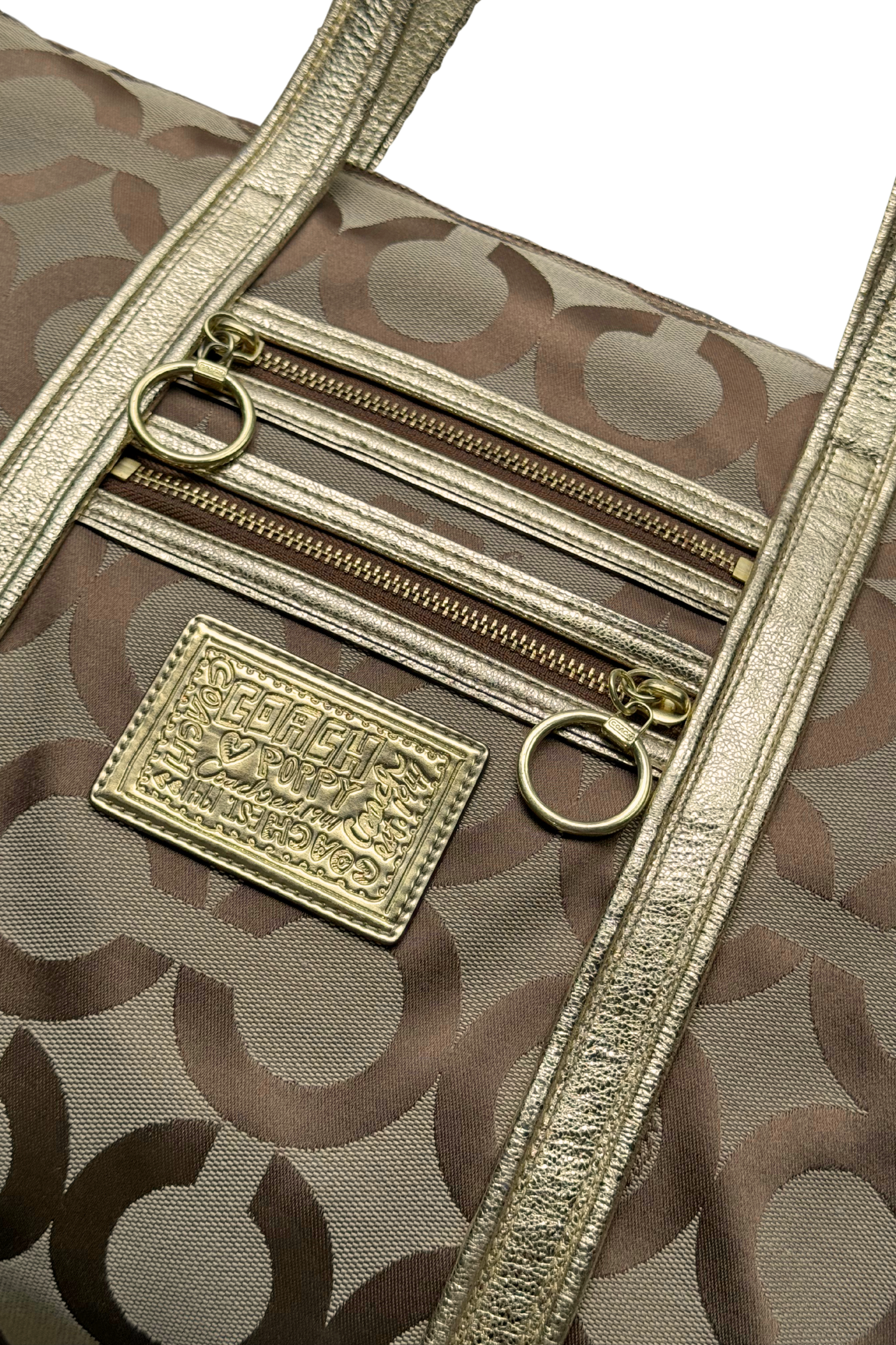 Coach Poppy Op Art Glam Tote