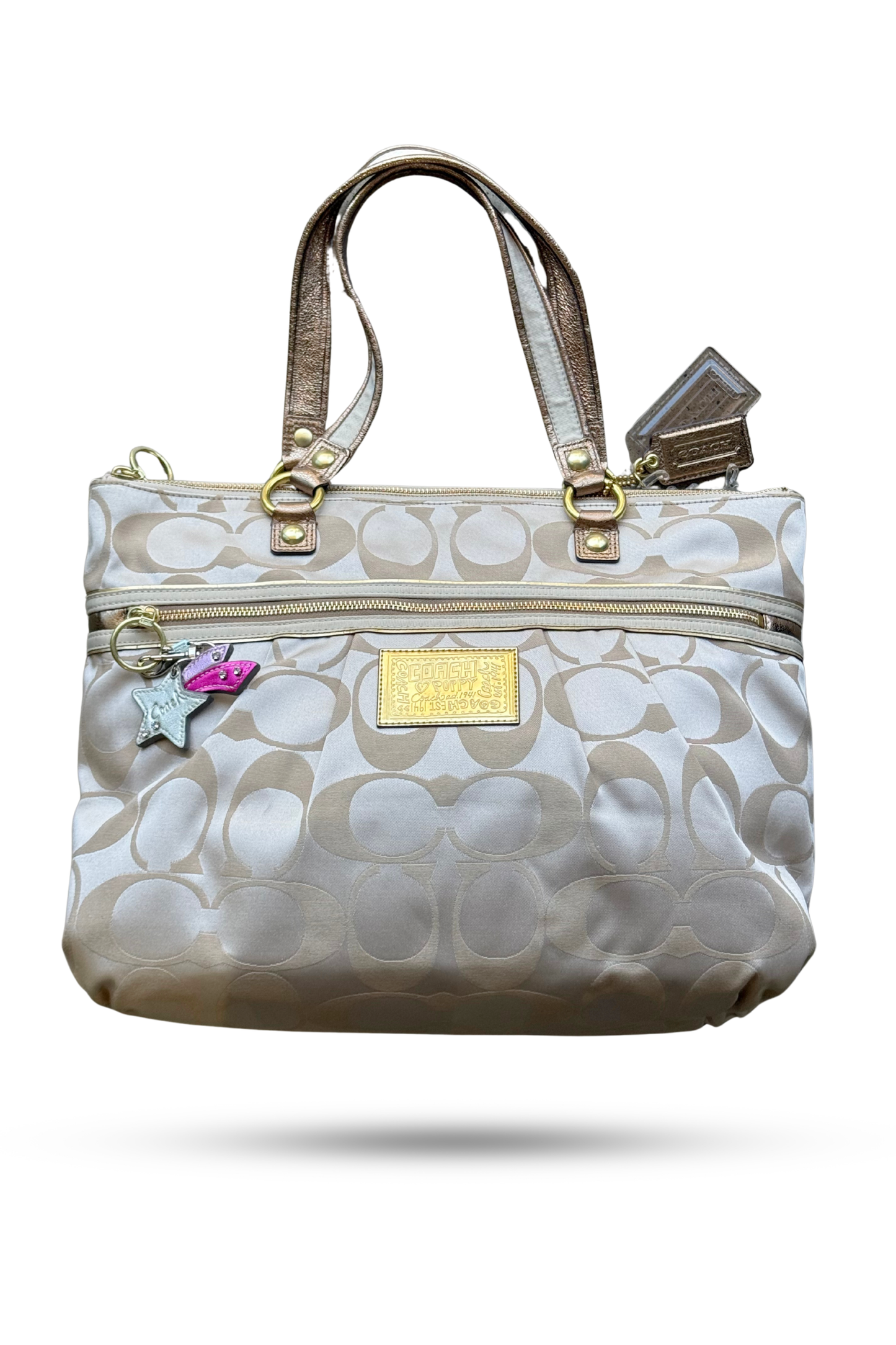 Coach Poppy Daisy Signature Tote Bag