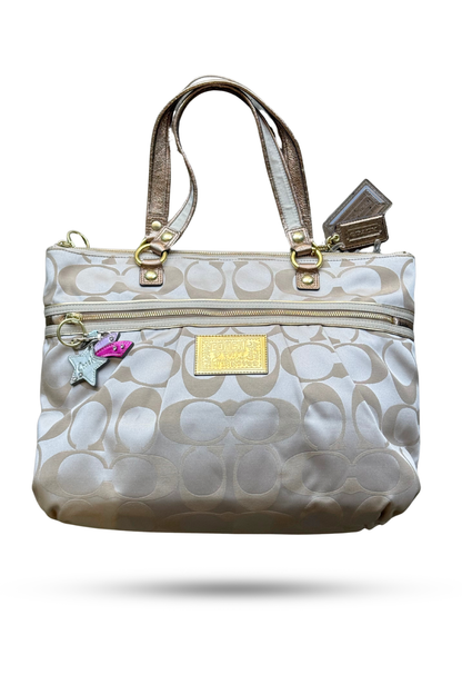 Coach Poppy Daisy Signature Tote Bag