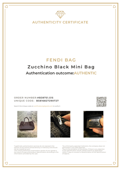 Fendi Zucchino Canvas Handbag