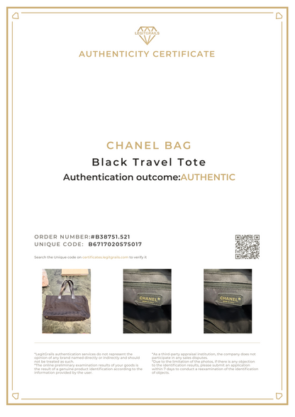Chanel Black Travel Tote