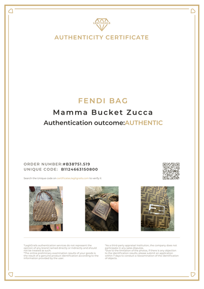 Fendi Zucca Mamma Bucket