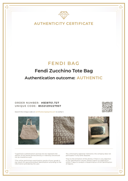 Fendi Zucchino Tote Bag