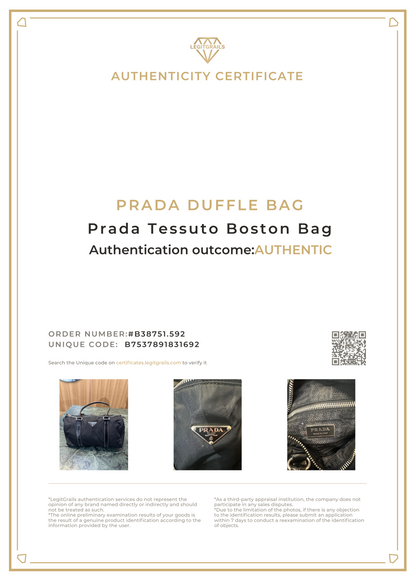 Prada Tessuto Boston Bag