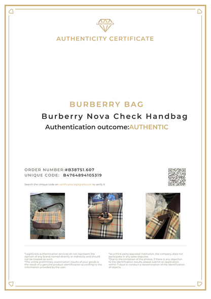 Burberry Nova Check Handbag