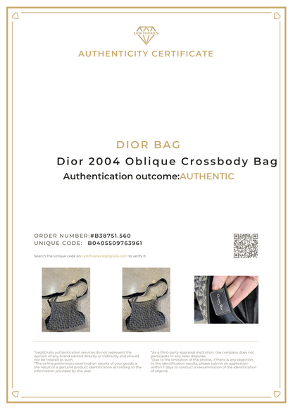 Dior 2004 Oblique Crossbody Bag
