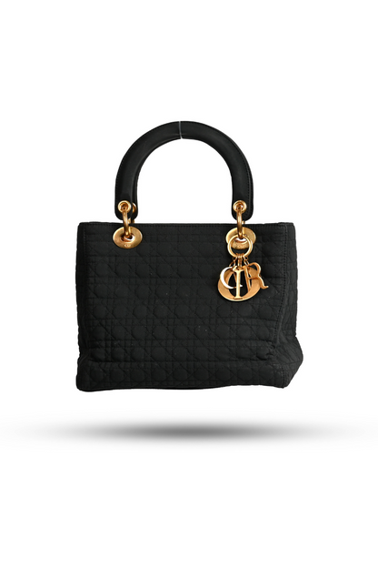 Dior Lady Dior Cloth Handbag