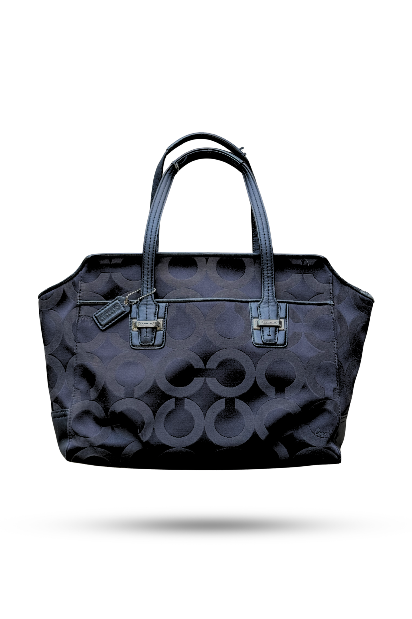 Coach Taylor Signature Black Canvas Tote