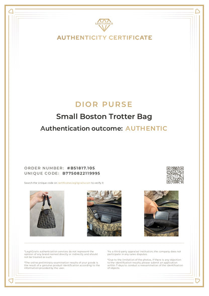 Dior Small Boston Blue Trotter Bag