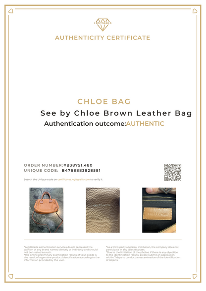 See by Chloe Brown Leather Bag
