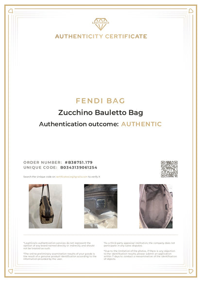 Fendi Zucchino Bauletto Bag