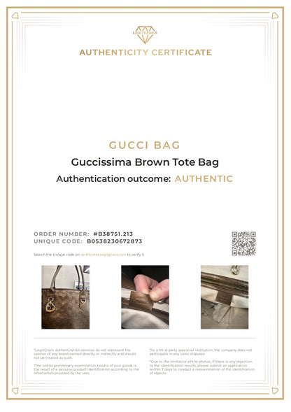 Gucci Guccissima Brown Tote Bag